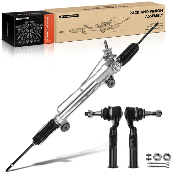 Power Steering Rack & Pinion & Outer Tie Rods for 1999-2006 GMC Sierra 1500