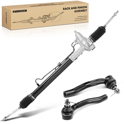 3 Pcs Front Power Rack & Pinion Tie Rod End Kit