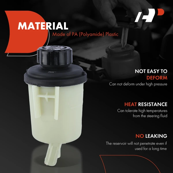 Power Steering Reservoir with Cap for Volvo S60 S80 XC70 11-16 XC60 11-17 V60