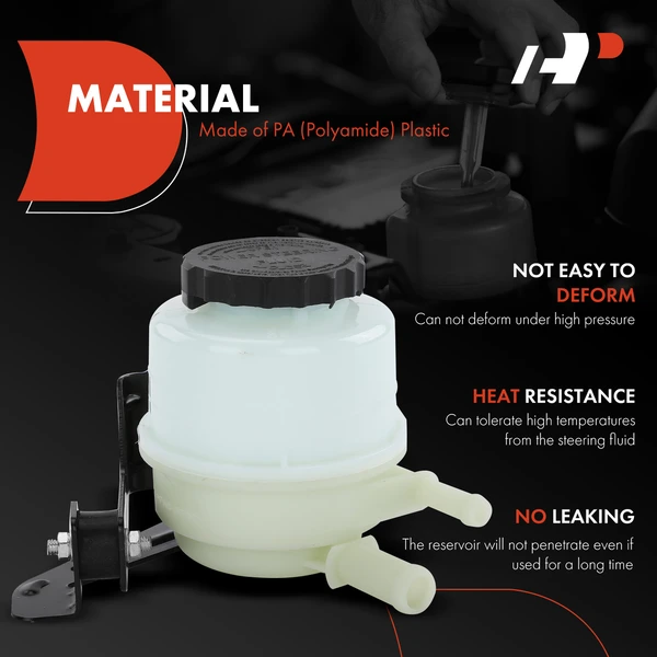 Power Steering Reservoir with Cap & Bracket for Toyota Sequoia 2001-2007 Tundra