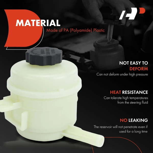 Power Steering Reservoir with Cap for Kia Spectra 2001-2004 L4 1.8L 4-Door DOHC