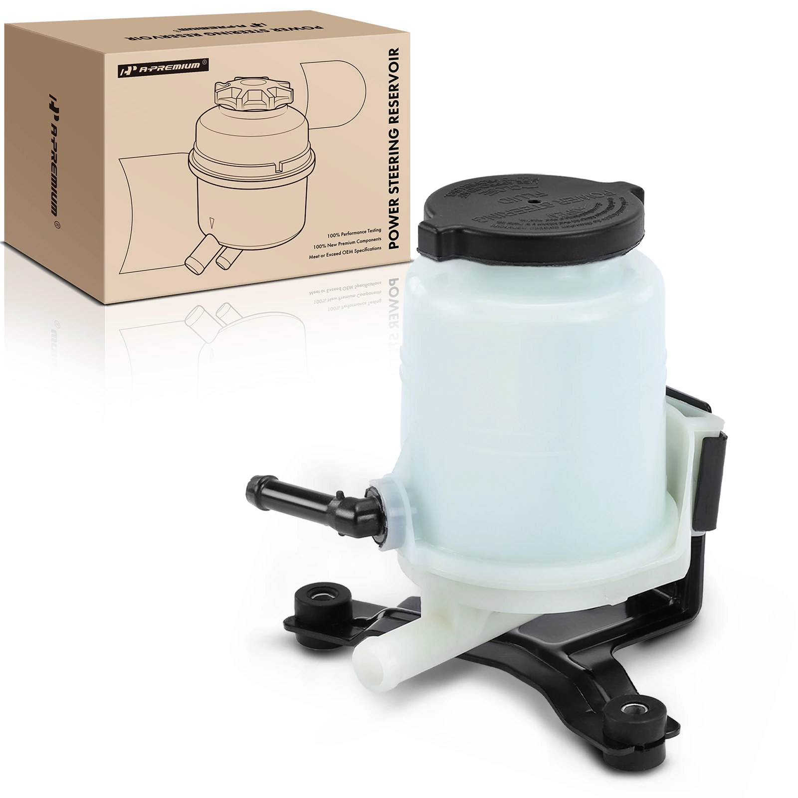 The A-premium Power Steering Reservoir with Cap for Toyota Sequoia 2008-2021 Tundra 2007-2021 Image 