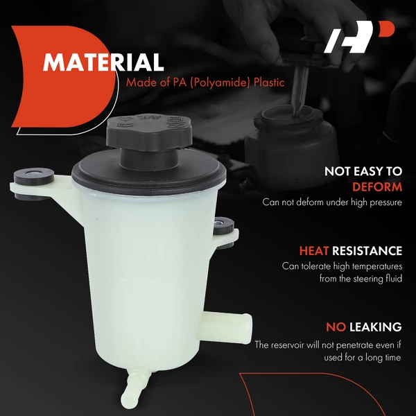 Power Steering Reservoir with Cap for Ford Edge Lincoln MKX 2011-2015 2.0L