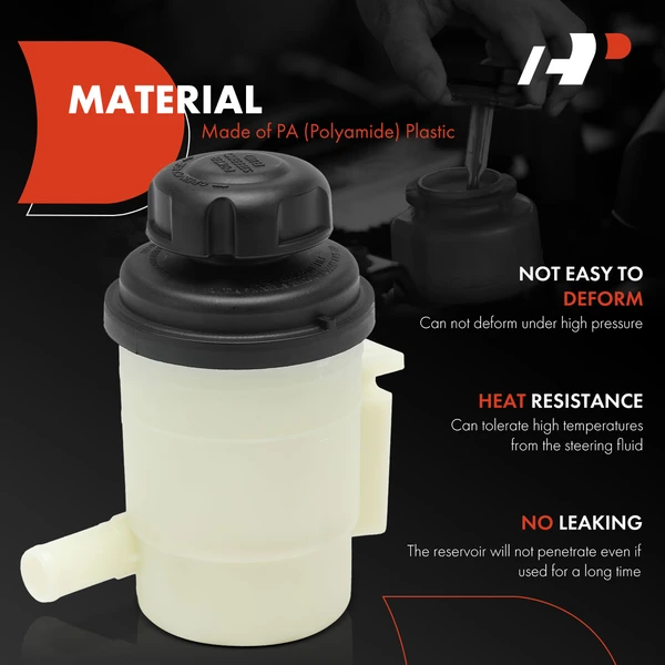 Power Steering Reservoir with Cap for Hyundai Azera 2006-2011 Sonata 2006-2010