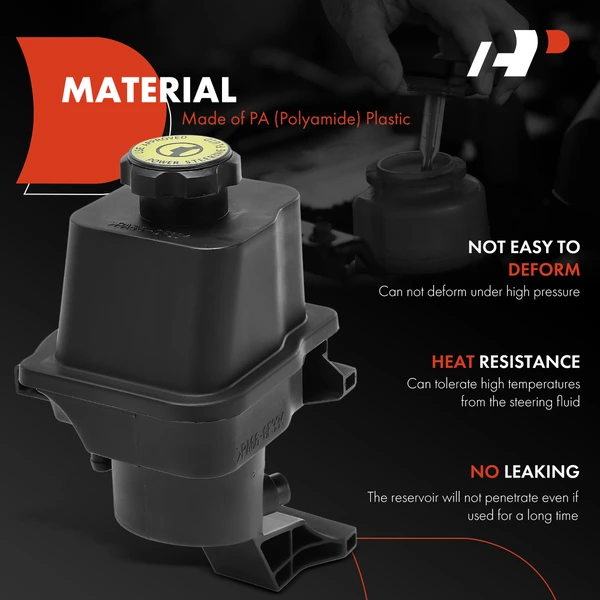 Power Steering Reservoir with Cap for Buick Rainier Chevy Trailblazer GMC Isuzu