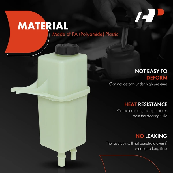 Power Steering Reservoir with Cap for Ram ProMaster 1500 2500 3500 2014-2023 Plastic