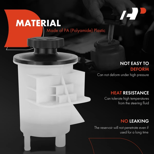 Power Steering Reservoir with Cap for Ford F-150 04-08 Lincoln Mark LT