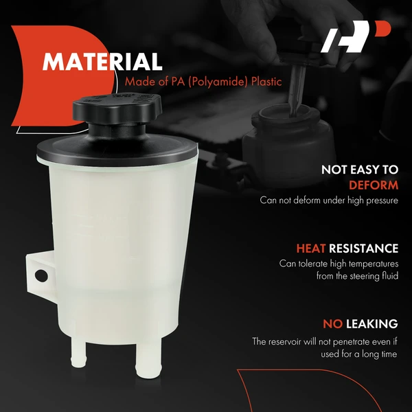 Power Steering Reservoir with Cap for Ford Ranger 03-11 Mustang 96-04 2.3L 2.3L