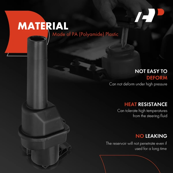 Power Steering Reservoir with Cap for Chevy Silverado 2500 HD GMC Sierra 2500 HD