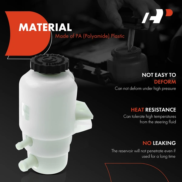 Power Steering Reservoir with Cap for Chrysler 200 2011-2014 Dodge Avenger