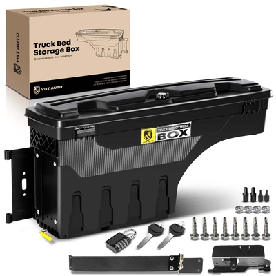 Rear Driver Truck Bed Storage Box ToolBox