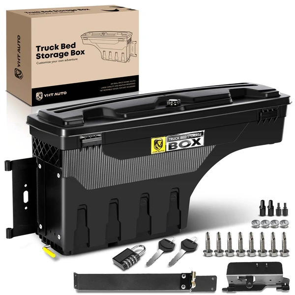 Rear Driver Truck Bed Storage Box ToolBox for 2009-2010 Dodge Ram 3500