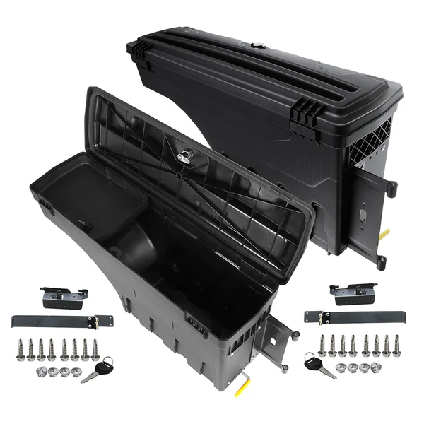 2 Pcs Rear Truck Bed Storage Box Toolbox with Lock for 2009-2010 Dodge Ram 3500