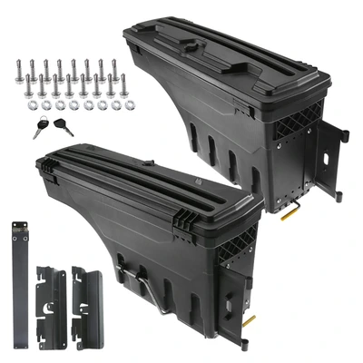 2 Pcs Rear Truck Bed Storage Box Toolbox with Lock