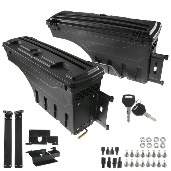 2 Pcs Rear Truck Bed Storage Box Toolbox for 2015-2020 Chevrolet Colorado