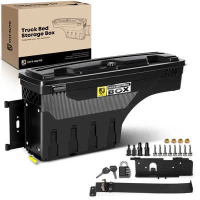 Rear Driver Truck Bed Storage Box ToolBox