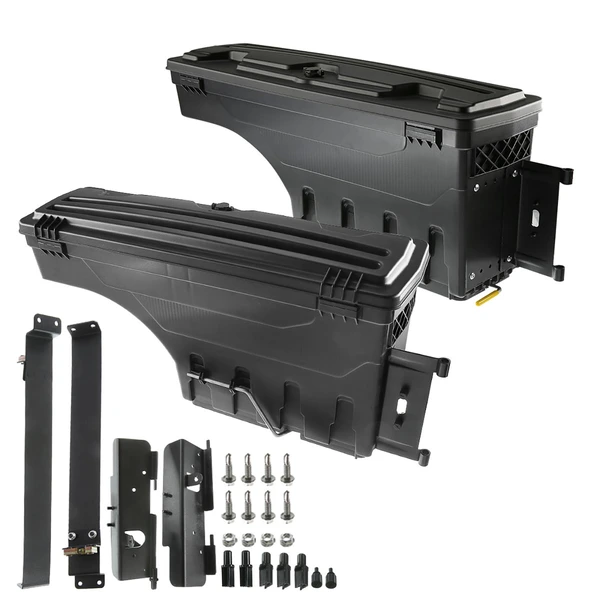 2 Pcs Rear Truck Bed Storage Box Toolbox for 2007-2020 Toyota Tundra