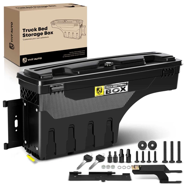 Rear Driver Truck Bed Storage Box ToolBox for 2017-2020 Ford F-250 Super Duty