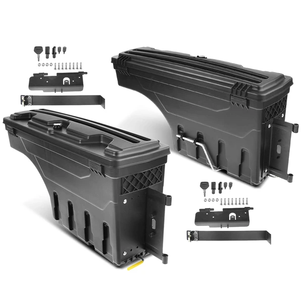 2 Pcs Rear Storage Box Toolbox for 1999-2016 Ford F-250 Super Duty