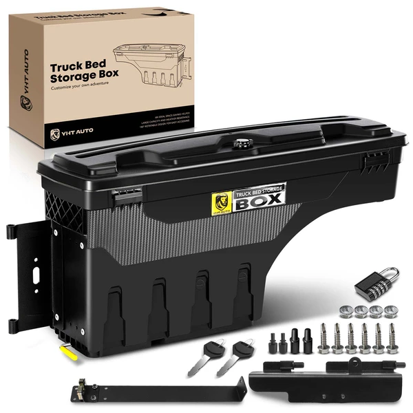 Rear Driver Truck Bed Storage Box ToolBox for 1997-2014 Ford F-150