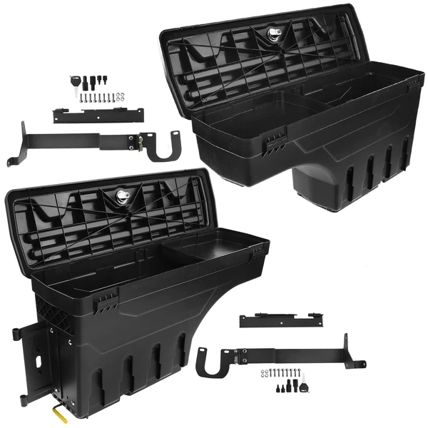 2 Pcs Rear Truck Bed Storage Box Toolbox for 2019-2021 Ford Ranger