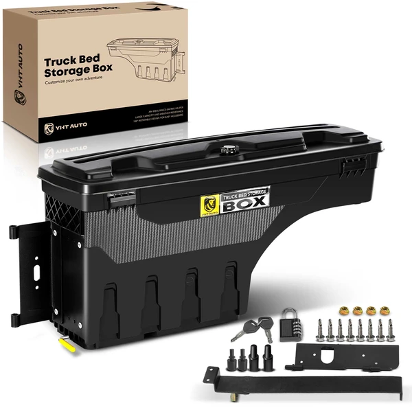 Rear Driver Truck Bed Storage Box ToolBox for 2004-2019 Nissan Frontier