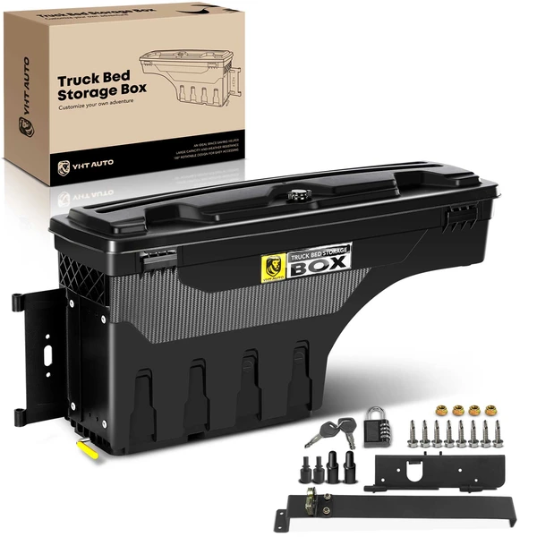 Rear Driver Truck Bed Storage Box ToolBox for 2001-2004 2007 Chevrolet Silverado 2500