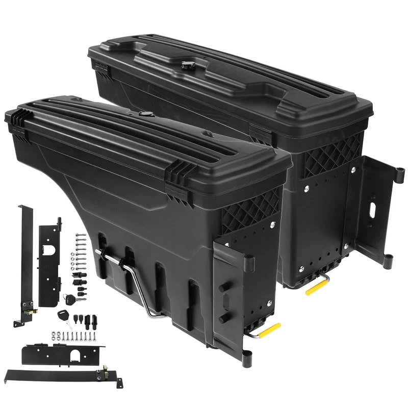 2 Pcs Rear Truck Bed Storage Box Toolbox for 2002 Chevrolet Silverado 3500