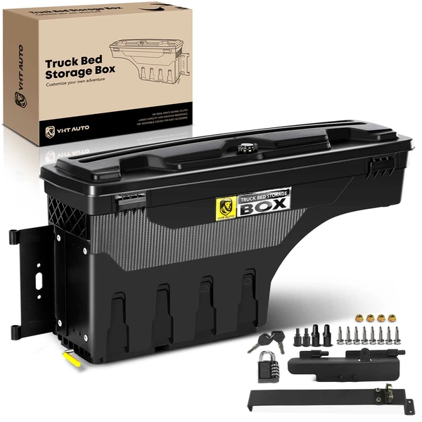 Rear Driver Truck Bed Storage Box ToolBox for 1988-1999 Chevrolet C2500