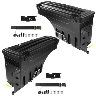 2 Pcs Rear Truck Bed Storage Box Toolbox