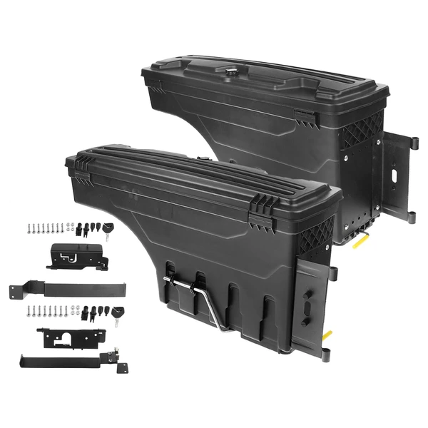 2 Pcs Rear Truck Bed Storage Box ToolBox for 2019-2021 Ram 1500