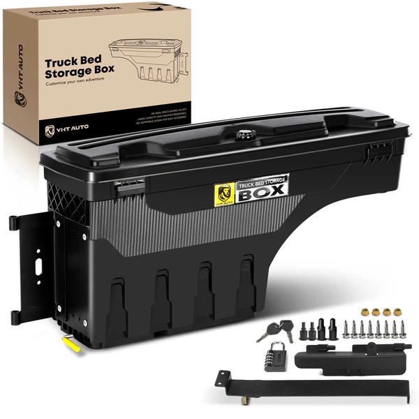 Rear Driver Truck Bed Storage Box ToolBox for 1987-2010 Dodge Dakota