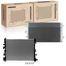 2 Pcs Radiator & AC Condenser Cooling Kit for 2018-2022 GMC Terrain