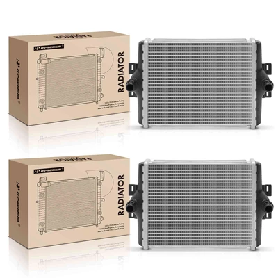 2 Pcs Front Driver & Passenger Auxiliary Radiator for 2014-2016 BMW 435i