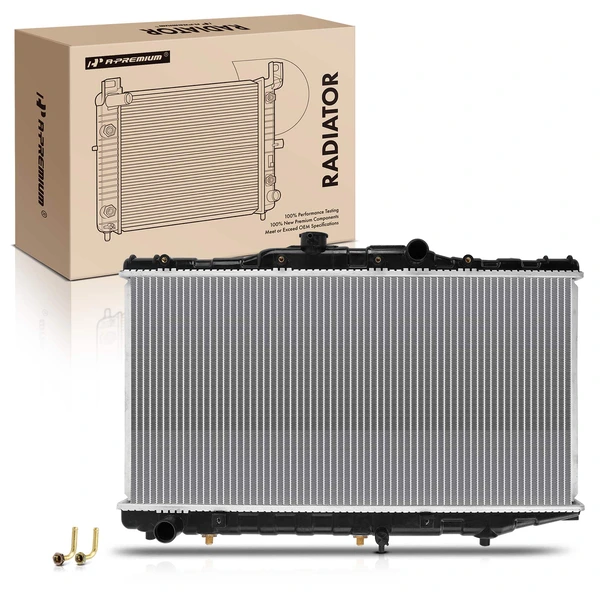 Aluminum Radiator with Trans Oil Cooler for Chevy Nova 85-88 Toyota Corolla Auto Trans.