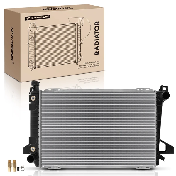 Aluminum Radiator with Transmission Oil Cooler for Ford Bronco F-150 F-250 V8 5.0L 5.8L