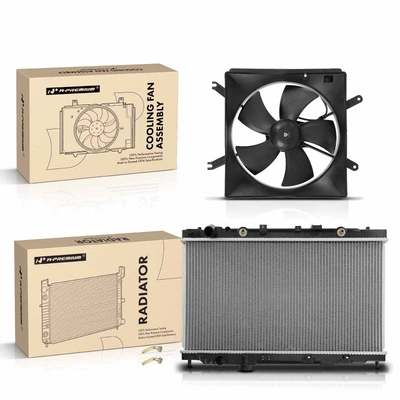 2 Pcs Radiator & Cooling Fan Assembly Kit