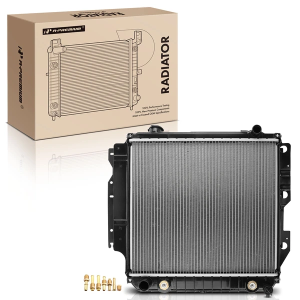 Aluminum Radiator with Transmission Oil Cooler for 1987-1995 1997-2006 Jeep Wrangler