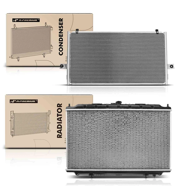 Radiator & AC Condenser Cooling Kit for Nissan Maxima 1995-1996 V6 3.0L Downflow