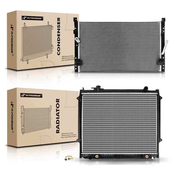 Radiator & AC Condenser Cooling Kit for Toyota Tacoma 1995-1997 20.75 inches Between Tanks