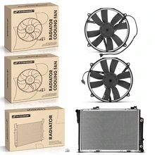 3 Pcs Radiator & Cooling Fan Assembly Kit for 1997-1998 Mercedes-Benz C230