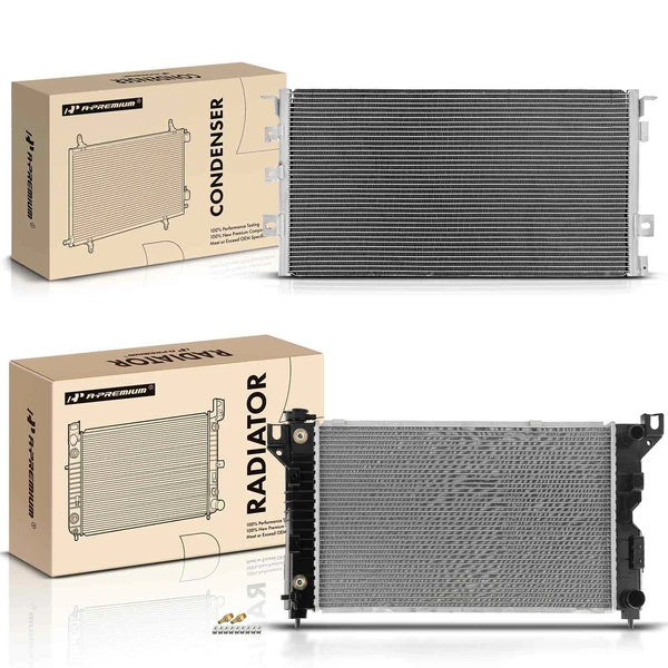 Radiator & AC Condenser Cooling Kit for 2000 Chrysler Grand Voyager 3.0L V6
