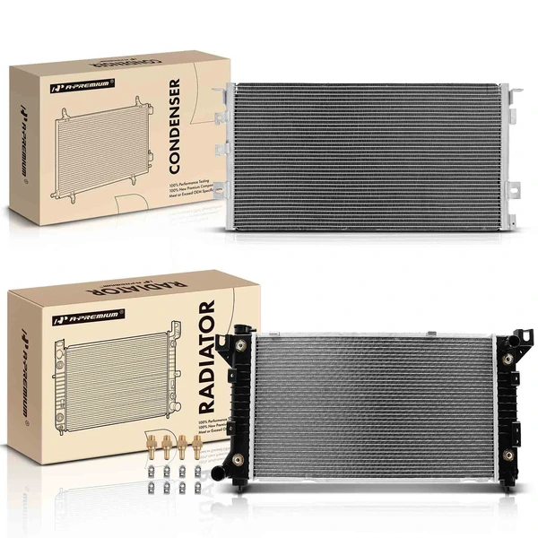 Radiator & AC Condenser Cooling Kit for 2000 Chrysler Grand Voyager 3.0L V6