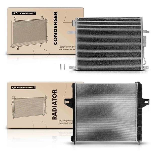 Radiator & AC Condenser Cooling Kit for 2004 Jeep Grand Cherokee 4.0L l6