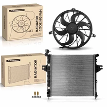 2 Pcs Radiator & Cooling Fan Assembly Kit