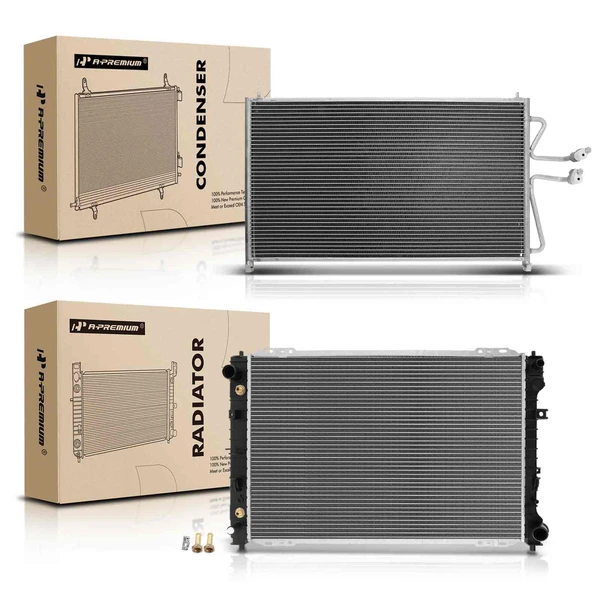 Radiator & AC Condenser Cooling Kit for Ford Escape 2001-2004 Mazda L4 2.0L