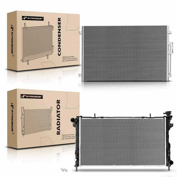 Radiator & AC Condenser Cooling Kit for 2001-2003 Chrysler Voyager