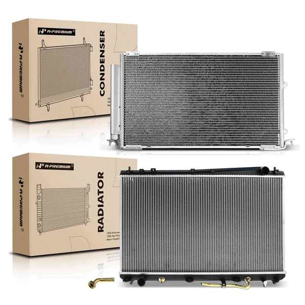 Radiator & AC Condenser Cooling Kit for Toyota Avalon 2000-2004 V6 3.0L 1-inch Core Thickness