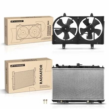 2 Pcs Radiator & Cooling Fan Assembly Kit