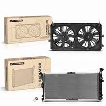 2 Pcs Radiator & Cooling Fan Assembly Kit
